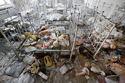 Chernobyl hoje: tudo teve que ser abandonado de urgência e ficou como estava.