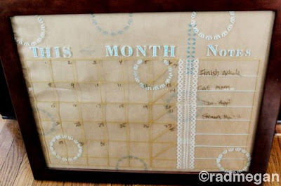Dry Erase Calendar