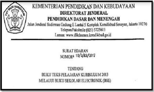  Surat Edaran Tentang Buku Teks Pelajaran Kurikulum  Download Surat Edaran Tentang Buku Teks Pelajaran Kurikulum 2013 Tahun 2017