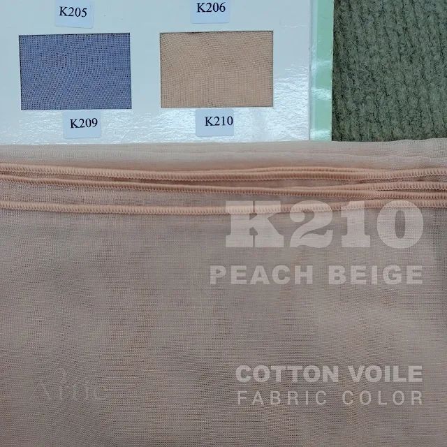 K210 Peach Beige Tudung Bawal