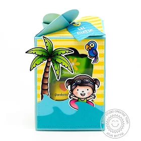 Sunny Studio Stamps: Wrap Around Box Dies Coastal Cuties Sending Sunshine Treat Box by Anja Bytyqi