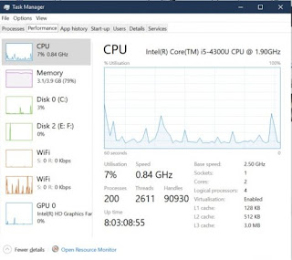 cara mengetahui spesifikasi Tipe CPU di Laptop atau PC dan Kecepatannya