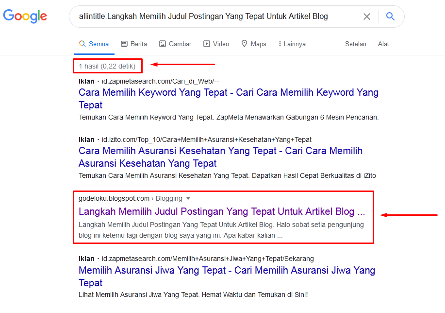 Langkah Memilih Judul Postingan Yang Tepat Untuk Artikel Blog