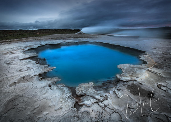 Blue hole in Hveravellir Iceland