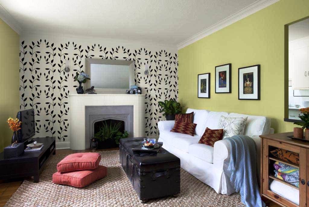  20 contoh desain wallpaper dinding ruang tamu minimalis