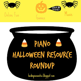 Piano Teaching Halloween Resource Roundup Free Piano Games and Music heidispianonotes.blogspot.com