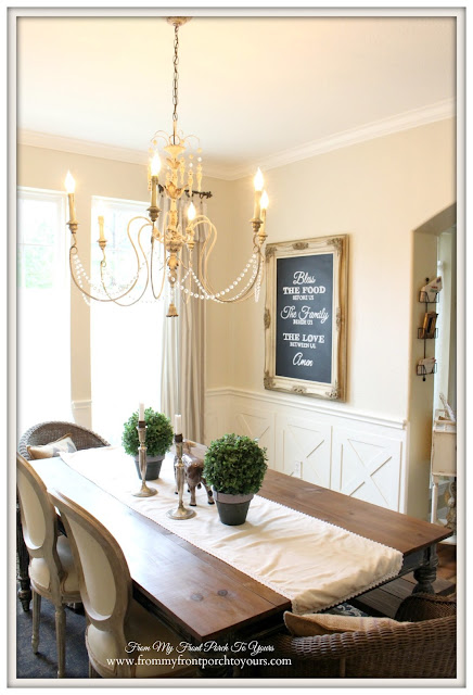 Dining Room Chalkboard-French Country Dining Room- From My Front Porch To Yours