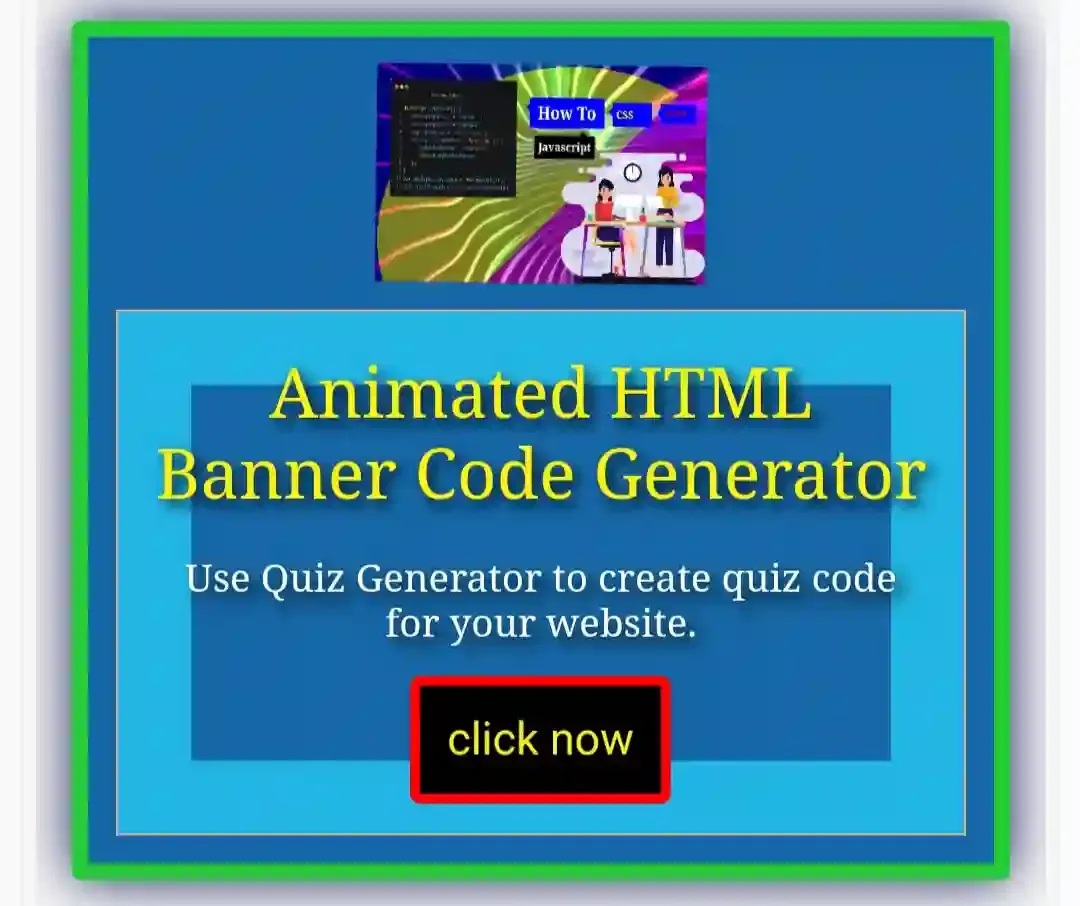 HTML Banner Code Generator