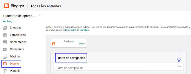 Editar la Navbar para desactivarla