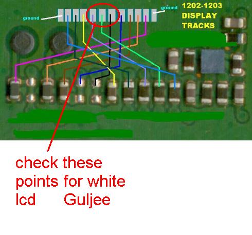 W810i White Display. 1202,1203 LCD WAYS