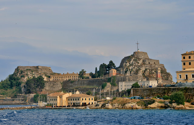 Old Fort. View from the sea to the north. Kerkira. Corfu. Greece. Старая крепость. Вид с севера с моря. Керкира. Корфу. Греция.