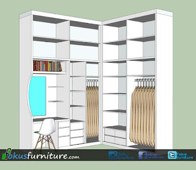 Ukuran lemari  pakaian Furniture Kitchen set minimalis 