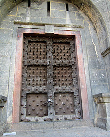 giant door of an ancient fort in saswad