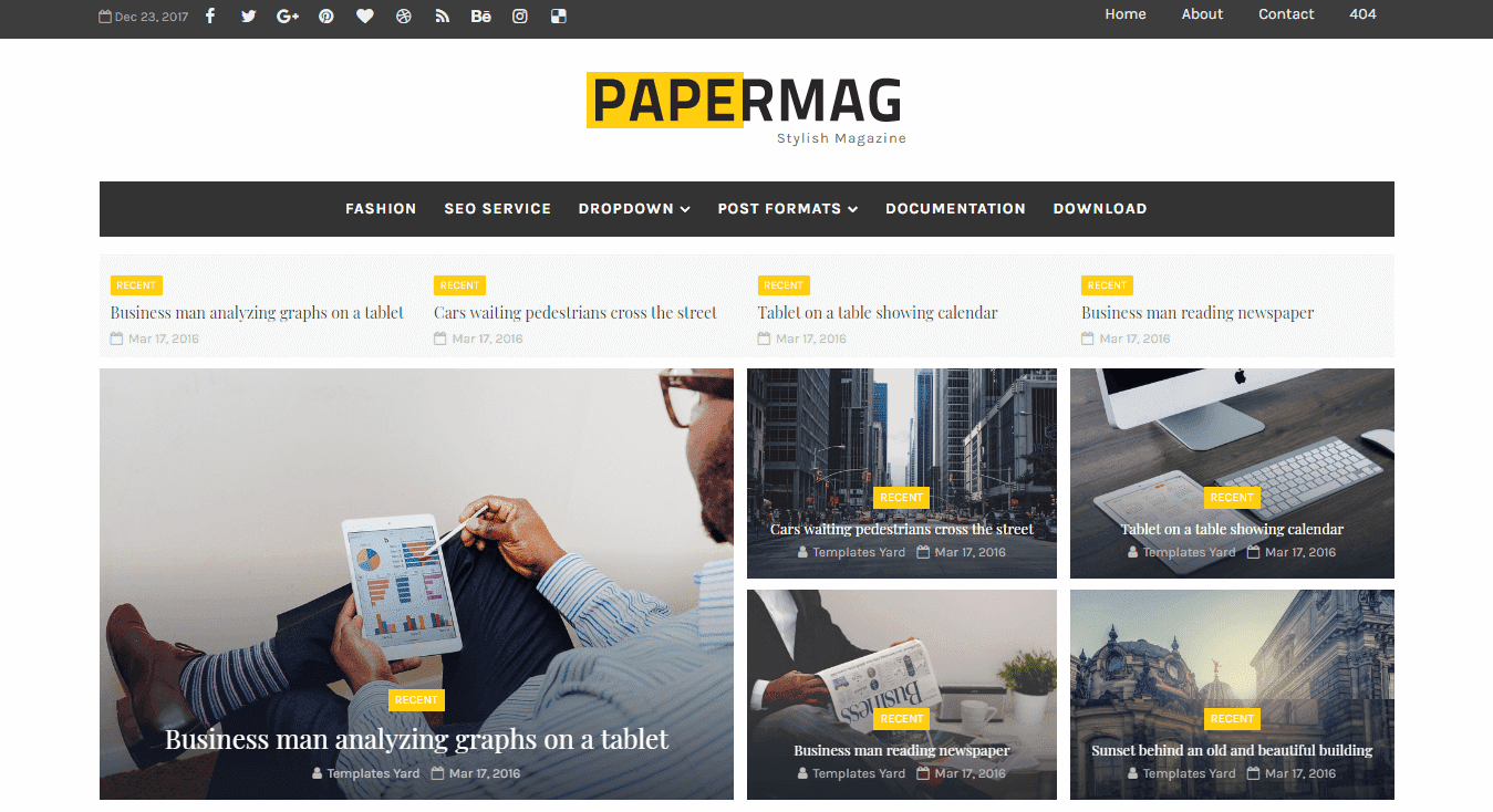 PaperMag Blogger Template