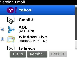 cara setting email di blackberry 8520