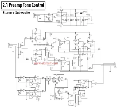 2.1 amplifier circuit board