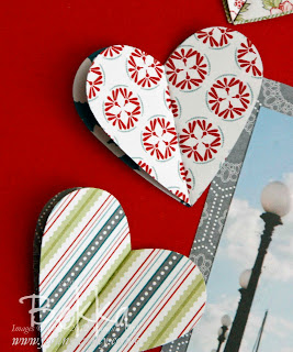Adorable Heart Embelishments on an I heart Malta Scapbook Page by Bekka featuring the scrummy Twitterpated Papers from  Stampin' Up!  Check Up her Scrapbook Club