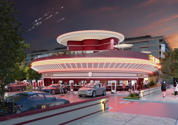 What will Tesla Diner Restaurant Look Like