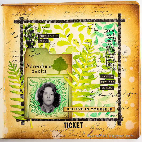 Layers of ink - Greenery Art Journal Page Tutorial by Anna-Karin Evaldsson.