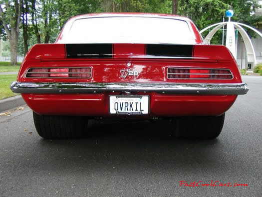 1969 Chevy Camaro Z28RedRear View