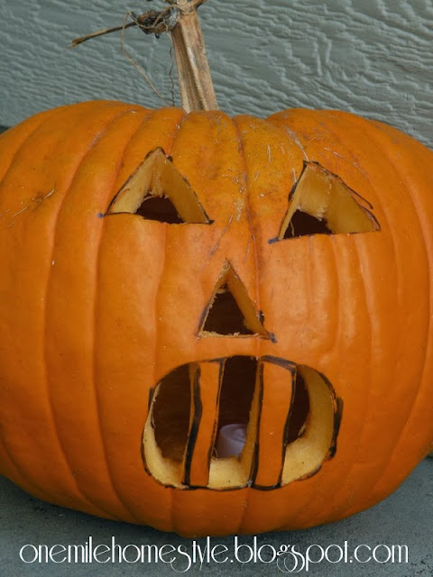 Darth Vader inspired jack-o-lantern