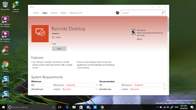 Remote Desktop đã có sẵn tải về trên Windows 10 Store