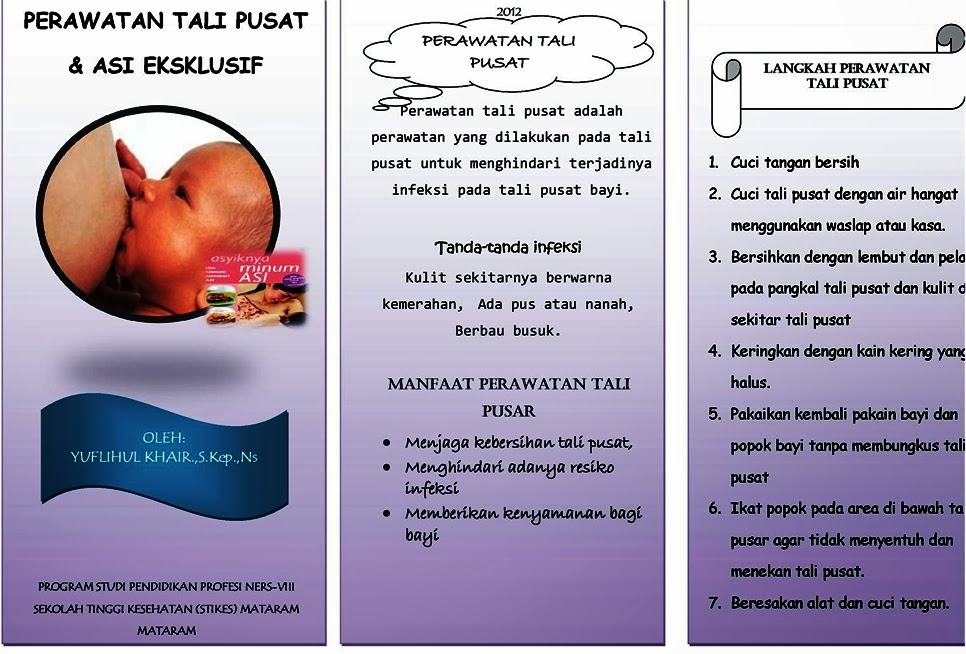 LEAFLET PERAWATAN  TALI  PUSAT  DAN ASI EKSKLUSIF