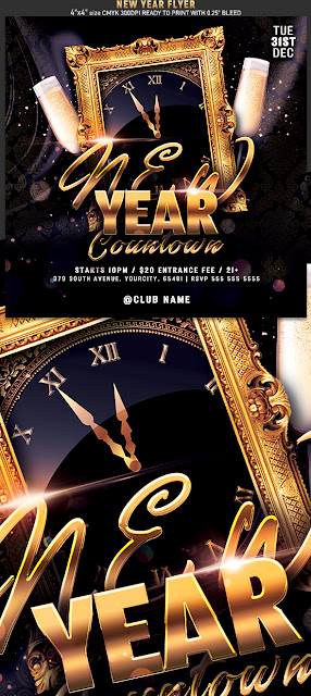  New Year Party Flyer Template