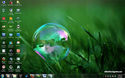 memperkecil dan memperbesar icon desktop