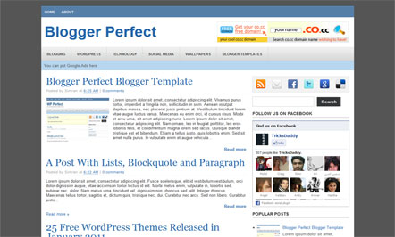 WP Perpect Blogger Template