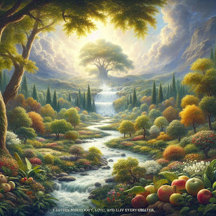 A Garden of Life and Abundance, Eden was a place of abundant life, and paradise will be even greater. Revelation 22_1-2 describes a river of life flowing from God’s throne, nourishing the tree of life, which bears