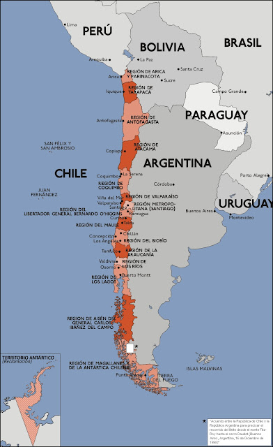 mapa chile argentina