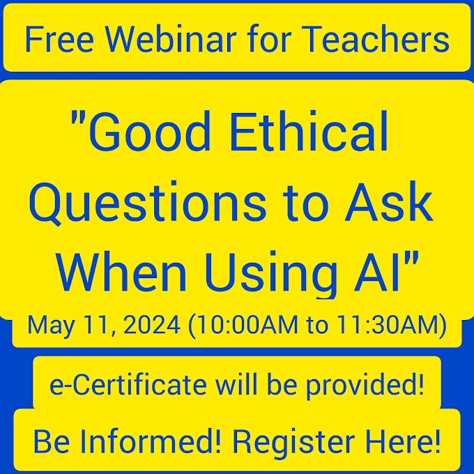 Free Webinar on Good Ethical Questions to Ask When Using AI with e-Certificate | May 11, 2024