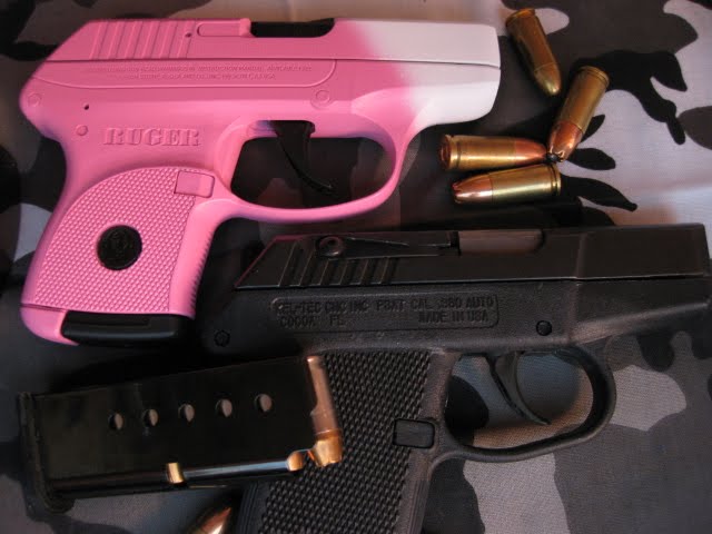 Pink and White Lcp with Orginal Black Keltec