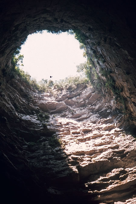 esa ala caves. on the edge of this cave.