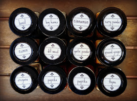 spice bottle labels