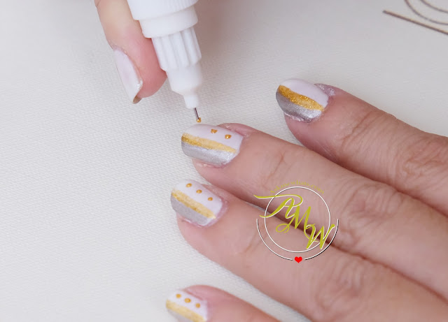 a photo of Bridal-inspired nail art tutorial with TenTen Bella Donna Collection