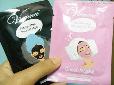 review Vienna face spa peel off mask dan Vienna relaxing sleeping face mask