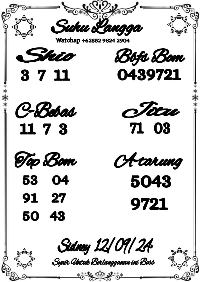 SYAIR HARIAN TOGEL SDY