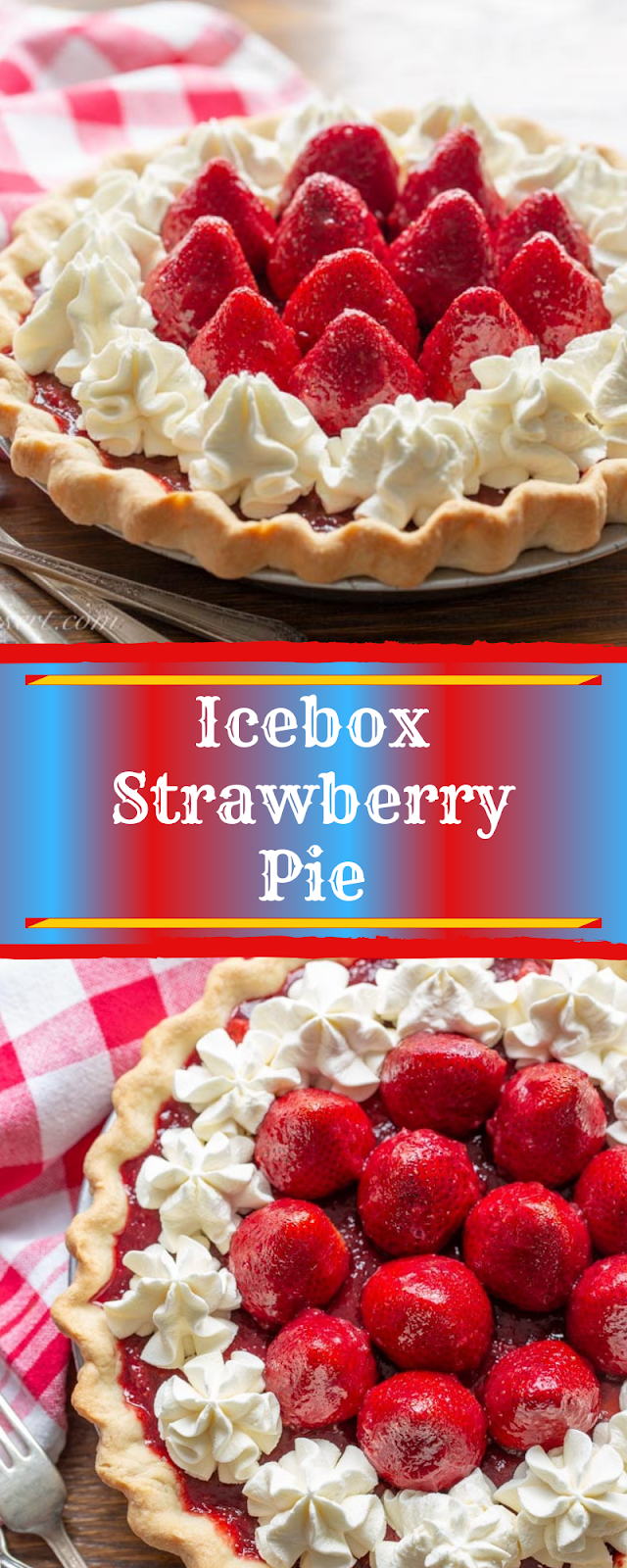 Icebox Strawberry Pie