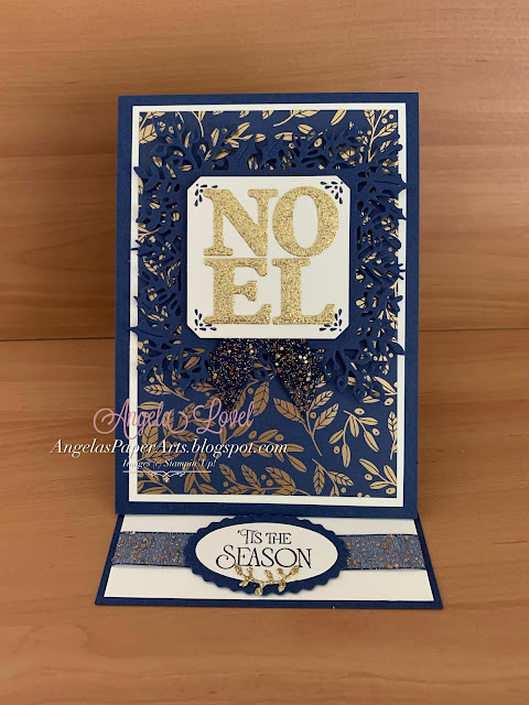 Angela's PaperArts: Stampin Up! Joy of Noel easel special fold card