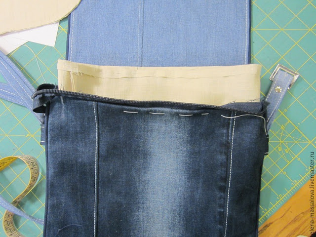 Bag of Old Jeans. Photo Sewing Tutorial.