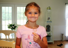 Tessa enjoyed her igneous rock lollipops, which we flavored with bubblegum candy oil.