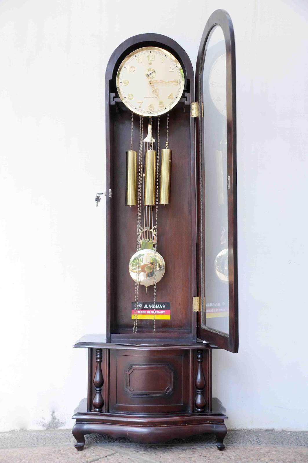 Old Vintage Gallery Junghans Grandfather Clock Germany