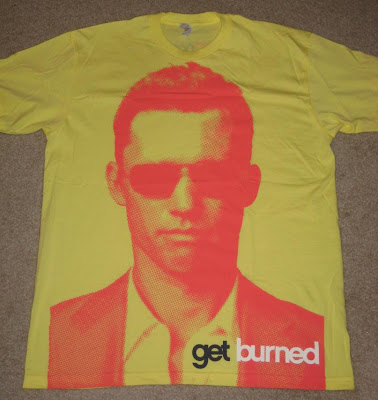 Burn Notice San Diego Comic Con 2009 Exclusive Michael Westen 'Get Burned' Yellow T-Shirt