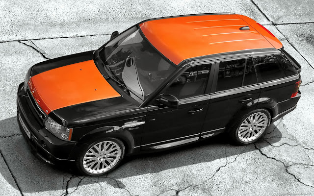 Orange Black Range Rover Sport