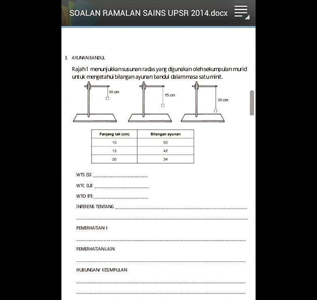 Kertas Soalan Sains dan Bahasa Inggeris UPSR Bocor. Salah 