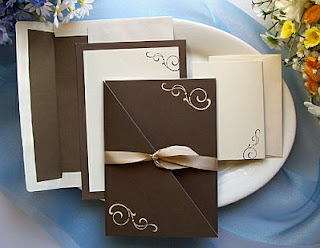 Cards and Wedding Invitations in Brown