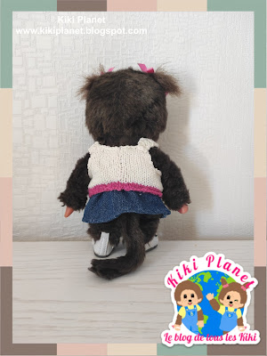 kiki Monchhichi top débardeur tricot vêtement poupée doll handmade fait main