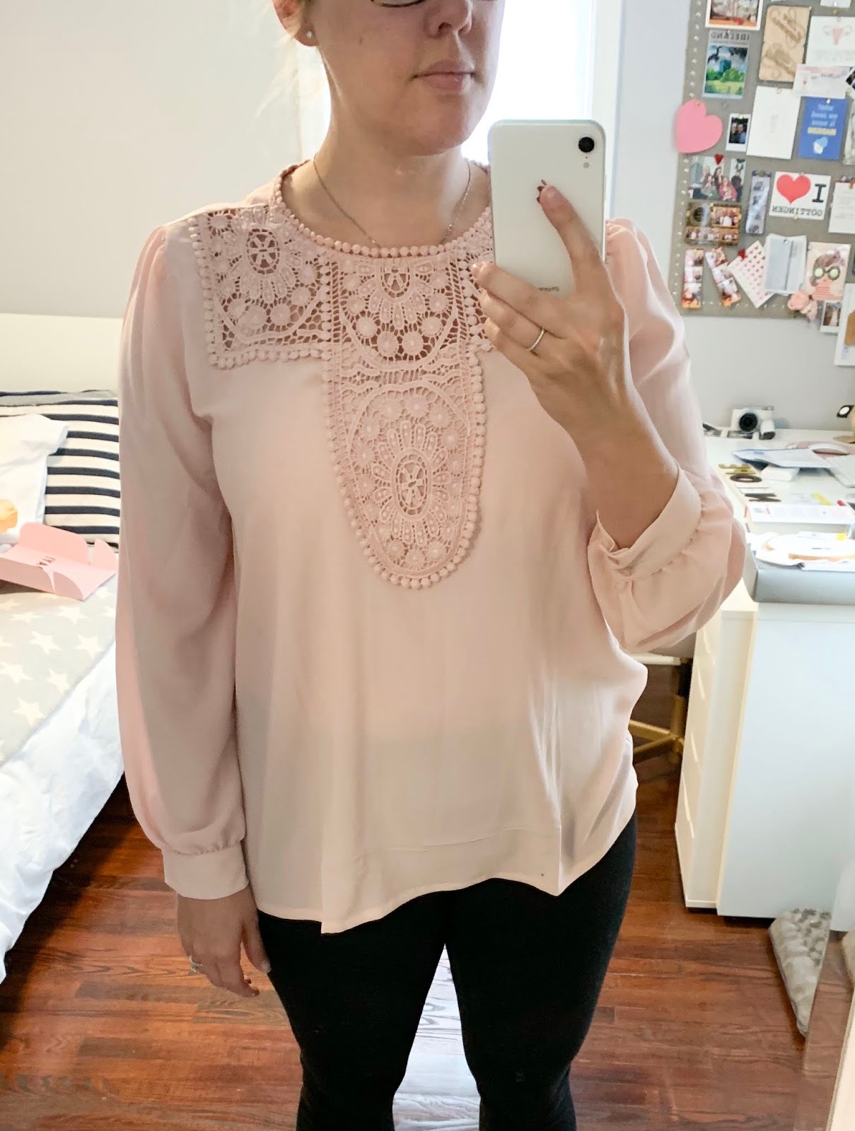 Lace & Crepe Blouse HALOGEN 